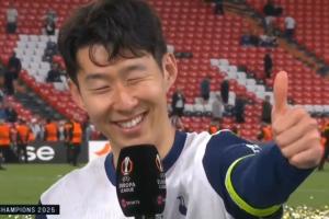 好兄弟一起夺冠！孙兴慜喊话凯恩：我们也拿冠军了，谢谢